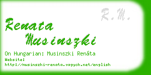 renata musinszki business card